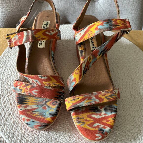 NWT Women's Tamaris Wedge Sandals.  Discount Shipping - Picture 2 of 7